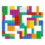 Colorful Bricks, Bricks, Colorful, Colors, Games, Lego, Rainbow Premium Plush Fleece Blanket (Large)