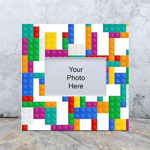 Colorful Bricks, Bricks, Colorful, Colors, Games, Lego, Rainbow White Box Photo Frame 4  x 6  from ArtsNow.com Front