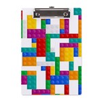 Colorful Bricks, Bricks, Colorful, Colors, Games, Lego, Rainbow A5 Acrylic Clipboard