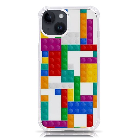 Colorful Bricks, Bricks, Colorful, Colors, Games, Lego, Rainbow iPhone 14 TPU UV Print Case from ArtsNow.com Front