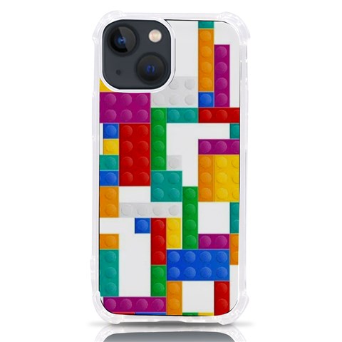 Colorful Bricks, Bricks, Colorful, Colors, Games, Lego, Rainbow iPhone 13 mini TPU UV Print Case from ArtsNow.com Front