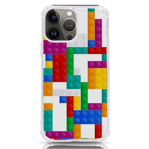 Colorful Bricks, Bricks, Colorful, Colors, Games, Lego, Rainbow iPhone 13 Pro Max TPU UV Print Case from ArtsNow.com Front