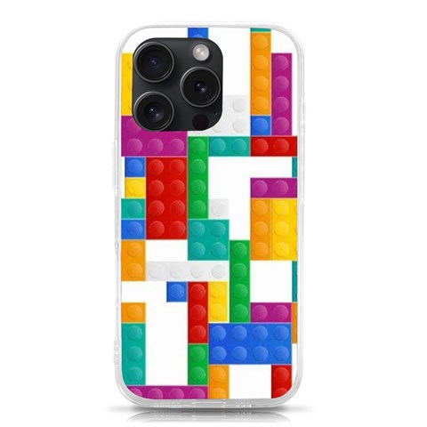 Colorful Bricks, Bricks, Colorful, Colors, Games, Lego, Rainbow iPhone 15 Pro TPU UV Print Case from ArtsNow.com Front