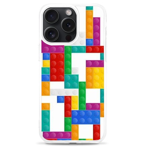 Colorful Bricks, Bricks, Colorful, Colors, Games, Lego, Rainbow iPhone 15 Pro Max TPU UV Print Case from ArtsNow.com Front