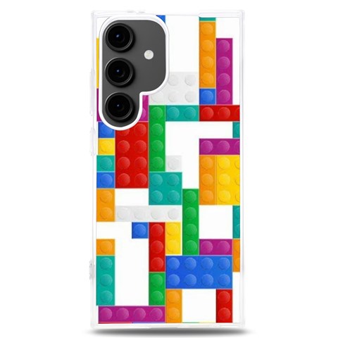 Colorful Bricks, Bricks, Colorful, Colors, Games, Lego, Rainbow Samsung Galaxy S24 Plus 6.7 Inch TPU UV Case from ArtsNow.com Front