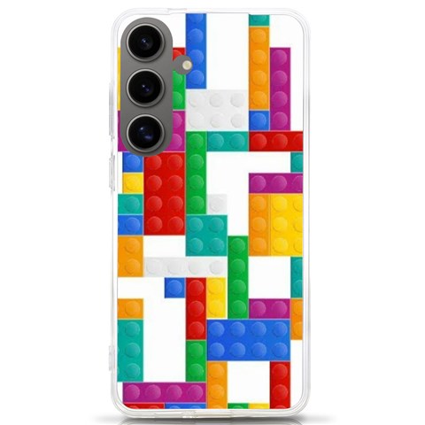 Colorful Bricks, Bricks, Colorful, Colors, Games, Lego, Rainbow Samsung Galaxy S24 Ultra 6.9 Inch TPU UV Case from ArtsNow.com Front