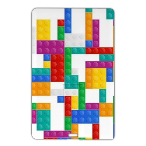 Colorful Bricks, Bricks, Colorful, Colors, Games, Lego, Rainbow Name Card Style USB Flash Drive from ArtsNow.com Front