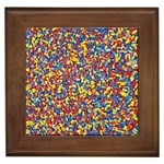 Colorful Lego Texture Lego Bricks Framed Tile