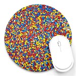 Colorful Lego Texture Lego Bricks Round Mousepad