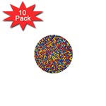 Colorful Lego Texture Lego Bricks 1  Mini Buttons (10 pack) 