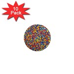 Colorful Lego Texture Lego Bricks 1  Mini Magnet (10 pack) 