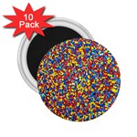 Colorful Lego Texture Lego Bricks 2.25  Magnets (10 pack) 