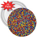 Colorful Lego Texture Lego Bricks 3  Buttons (10 pack) 