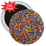 Colorful Lego Texture Lego Bricks 3  Magnets (100 pack)