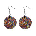 Colorful Lego Texture Lego Bricks Mini Button Earrings