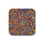 Colorful Lego Texture Lego Bricks Rubber Coaster (Square)