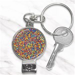 Colorful Lego Texture Lego Bricks Nail Clippers Key Chain