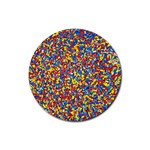 Colorful Lego Texture Lego Bricks Rubber Coaster (Round)