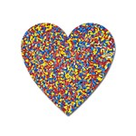 Colorful Lego Texture Lego Bricks Heart Magnet