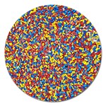 Colorful Lego Texture Lego Bricks Magnet 5  (Round)