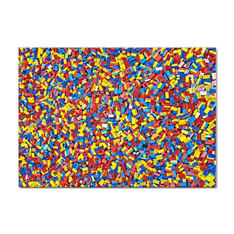 Colorful Lego Texture Lego Bricks Sticker A4 (10 pack) from ArtsNow.com Front