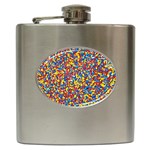 Colorful Lego Texture Lego Bricks Hip Flask (6 oz)