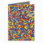 Colorful Lego Texture Lego Bricks Greeting Card