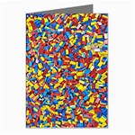 Colorful Lego Texture Lego Bricks Greeting Cards (Pkg of 8)