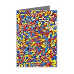 Colorful Lego Texture Lego Bricks Mini Greeting Card