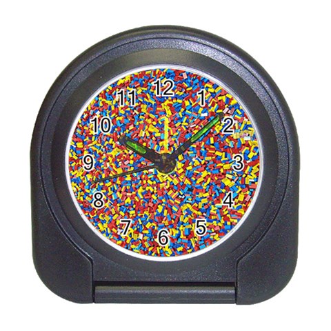 Colorful Lego Texture Lego Bricks Travel Alarm Clock from ArtsNow.com Front