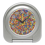 Colorful Lego Texture Lego Bricks Travel Alarm Clock