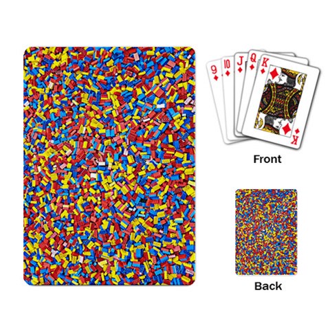 Colorful Lego Texture Lego Bricks Playing Cards Single Design (Rectangle) from ArtsNow.com Back