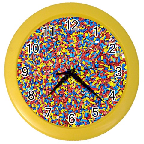 Colorful Lego Texture Lego Bricks Color Wall Clock from ArtsNow.com Front