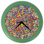 Colorful Lego Texture Lego Bricks Color Wall Clock