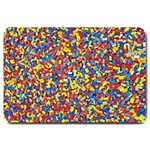 Colorful Lego Texture Lego Bricks Large Doormat