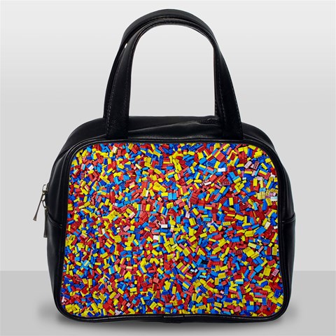 Colorful Lego Texture Lego Bricks Classic Handbag (One Side) from ArtsNow.com Front