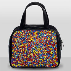 Colorful Lego Texture Lego Bricks Classic Handbag (Two Sides) from ArtsNow.com Front