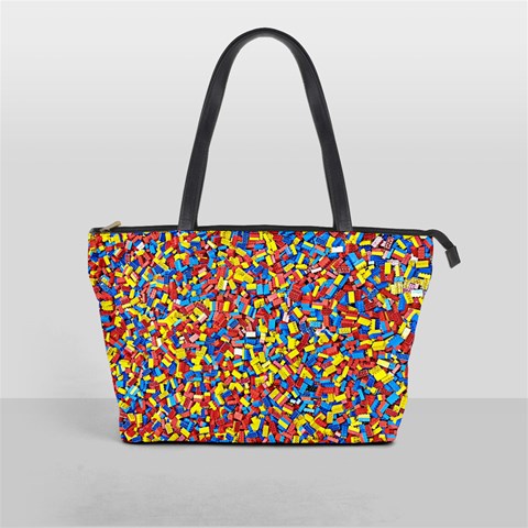 Colorful Lego Texture Lego Bricks Classic Shoulder Handbag from ArtsNow.com Front