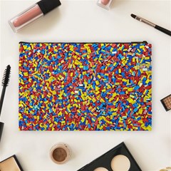 Colorful Lego Texture Lego Bricks Cosmetic Bag (Large) from ArtsNow.com Back