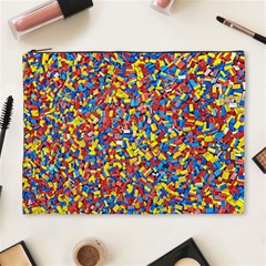 Colorful Lego Texture Lego Bricks Cosmetic Bag (XL) from ArtsNow.com Front