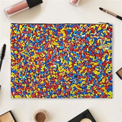 Colorful Lego Texture Lego Bricks Cosmetic Bag (XL) from ArtsNow.com Back