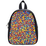 Colorful Lego Texture Lego Bricks School Bag (Small)