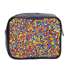 Colorful Lego Texture Lego Bricks Mini Toiletries Bag (Two Sides) from ArtsNow.com Back