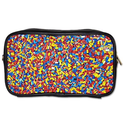 Colorful Lego Texture Lego Bricks Toiletries Bag (Two Sides) from ArtsNow.com Front