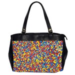 Colorful Lego Texture Lego Bricks Oversize Office Handbag (2 Sides)