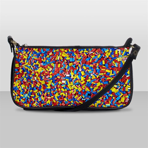 Colorful Lego Texture Lego Bricks Shoulder Clutch Bag from ArtsNow.com Front