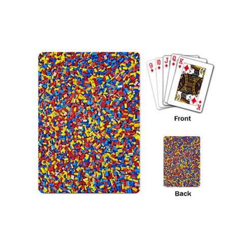 Colorful Lego Texture Lego Bricks Playing Cards Single Design (Mini) from ArtsNow.com Back