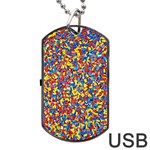 Colorful Lego Texture Lego Bricks Dog Tag USB Flash (One Side)