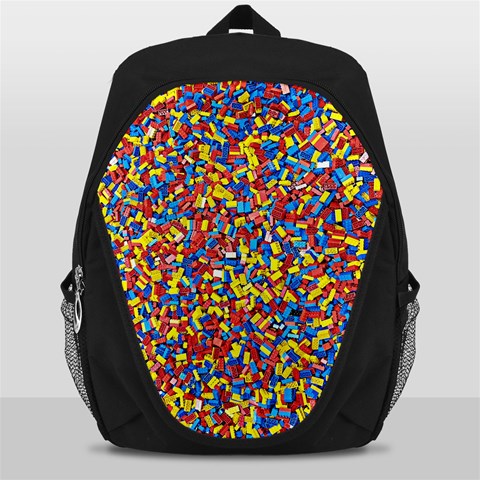 Colorful Lego Texture Lego Bricks Backpack Bag from ArtsNow.com Front