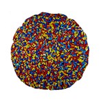 Colorful Lego Texture Lego Bricks Standard 15  Premium Round Cushions